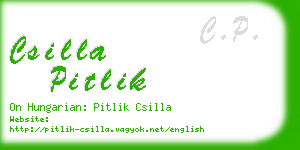 csilla pitlik business card